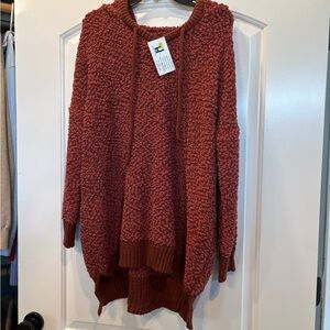 Pol Cozy Oversized Hooded Rust Sweater.  New with boutique tags.